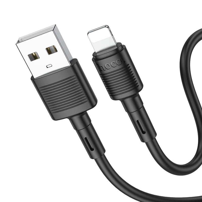 Data- og opladningskabel USB-A - Lightning HOCO X83 Victory, 18W, 1m, Sort