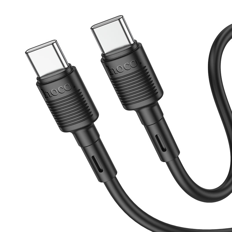 USB-C data- og opladningskabel - USB-C HOCO X83 Victory USB-C, 60W, 1m, sort