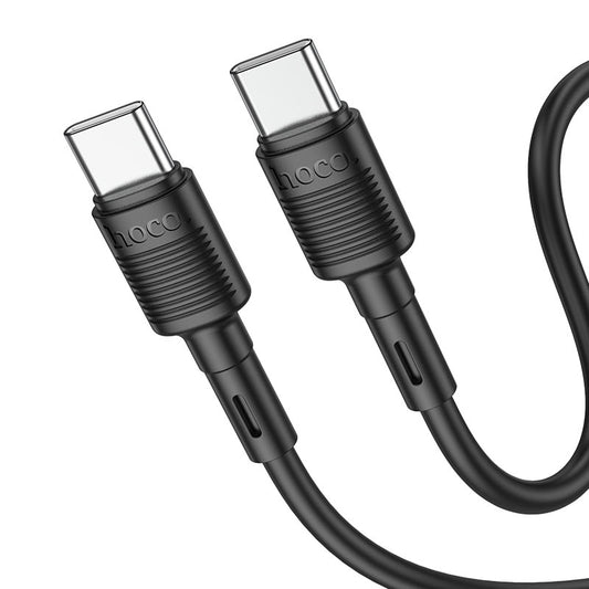 USB-C data- og opladningskabel - USB-C HOCO X83 Victory USB-C, 60W, 1m, sort