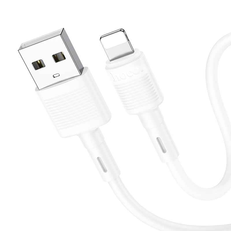 Data- og opladningskabel USB-A - Lightning HOCO X83 Victory, 18W, 1m, Hvid