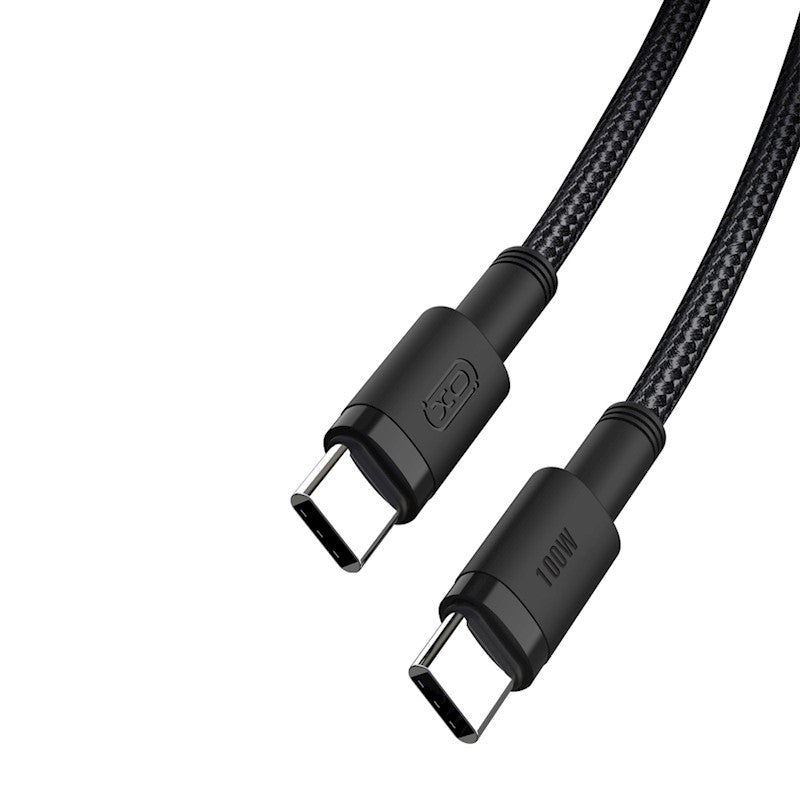 USB-C Data- og Opladningskabel - USB-C XO Design NB-Q199, 100W, 1.5m, Sort