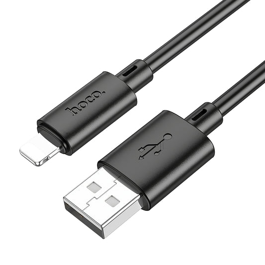 Data- og opladningskabel USB-A - Lightning HOCO X88, 18W, 1m, sort