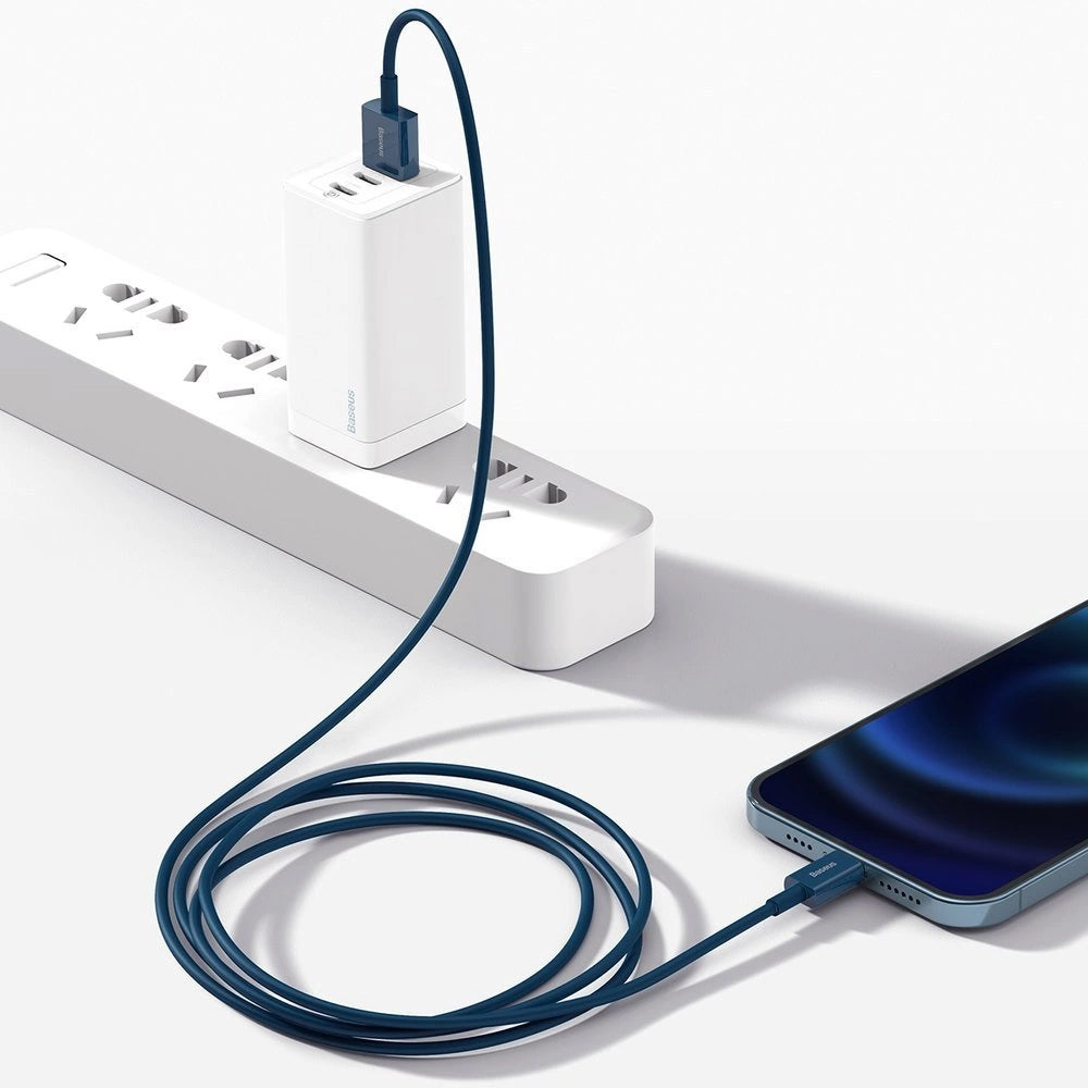 Data- og opladningskabel USB-A - Lightning Baseus Superior Series, 20W, 1m, blå CALYS-A03