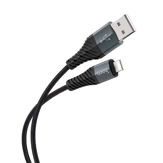 Data- og opladningskabel USB-A - Lightning HOCO X38 Cool, 18W, 1m, sort
