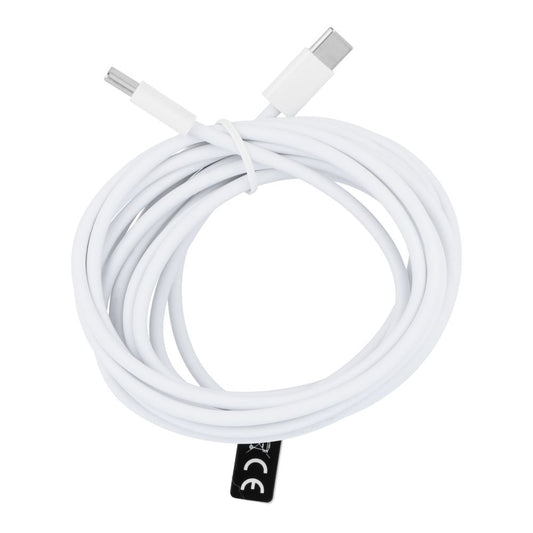 USB-C data- og opladningskabel - USB-C OEM HD26 Box, 30W, 3m, hvid