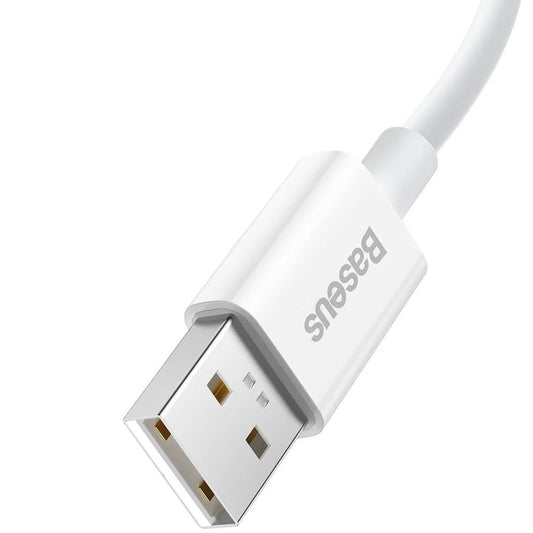 Data- og opladningskabel USB-A - USB-C Baseus Superior Series, 65W, 1m, hvid CAYS000902