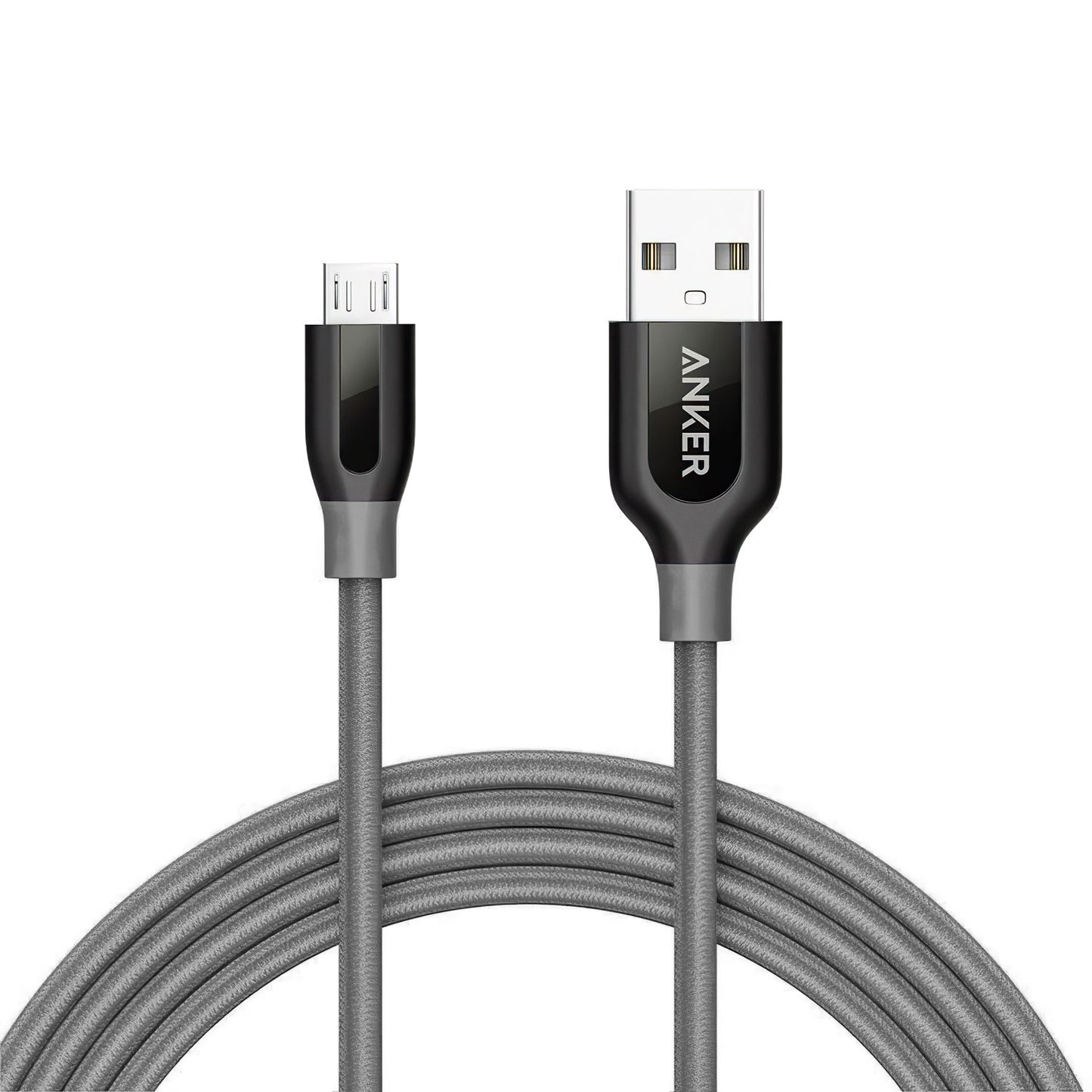 Data- og opladningskabel USB-A - microUSB Anker PowerLine+, 18W, 1,8m, Grå A8143HA1