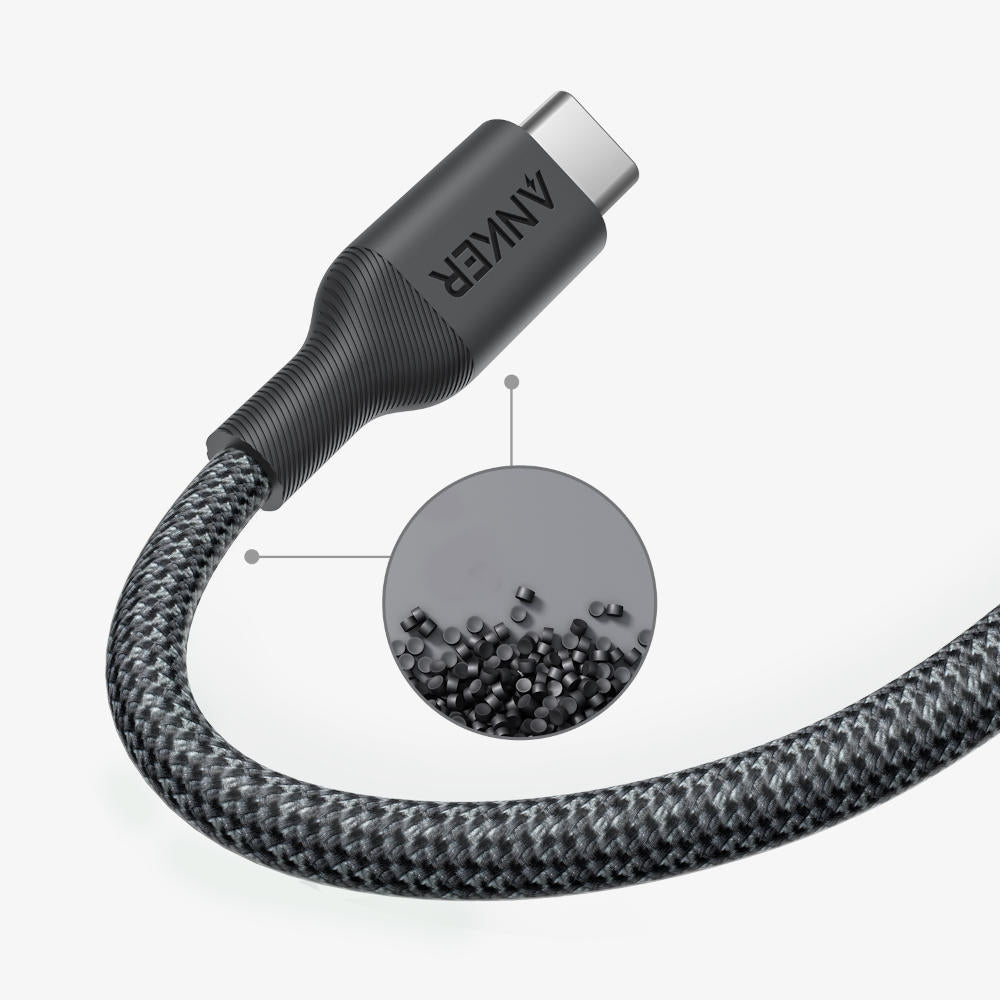 Data- og opladningskabel USB-C - USB-C Anker 544, 140W, 1.8m, Sort A80F6H11