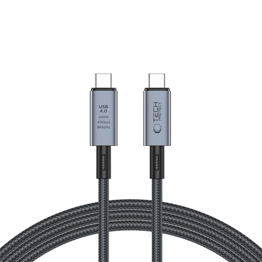USB-C data- og opladningskabel - USB-C Tech-Protect Ultraboost Max, 240W, 2m, grå