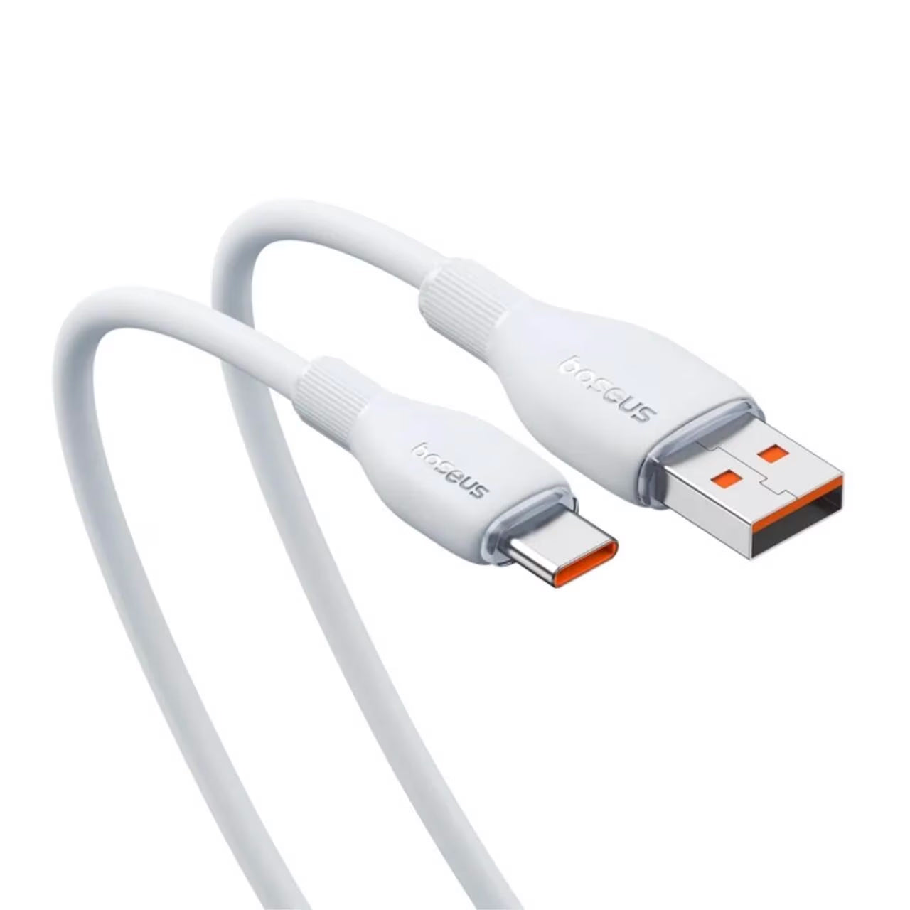 Data- og opladningskabel USB-A - USB-C Baseus Pudding, 100W, 1.2m, Hvid
