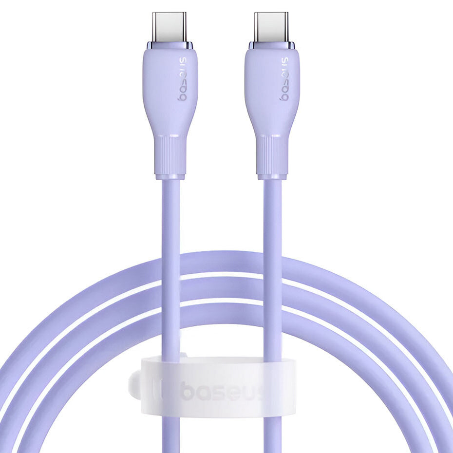 USB-C Data og Opladningskabel - USB-C Baseus Pudding, 100W, 1.2m, Lilla P10355702511-00