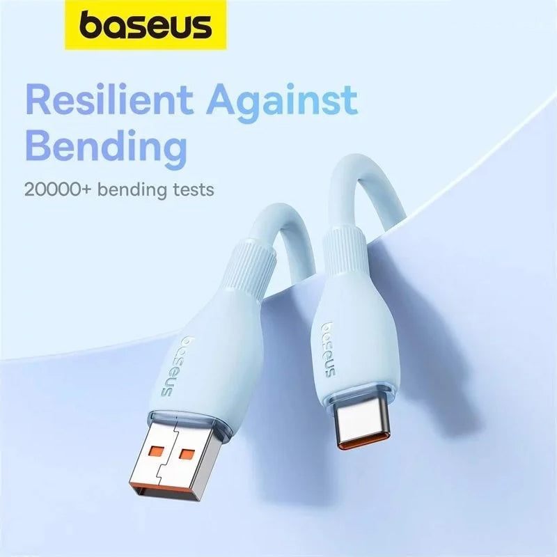 Data- og opladningskabel USB-A - USB-C Baseus Pudding, 100W, 1.2m, Blå P10355703311-00