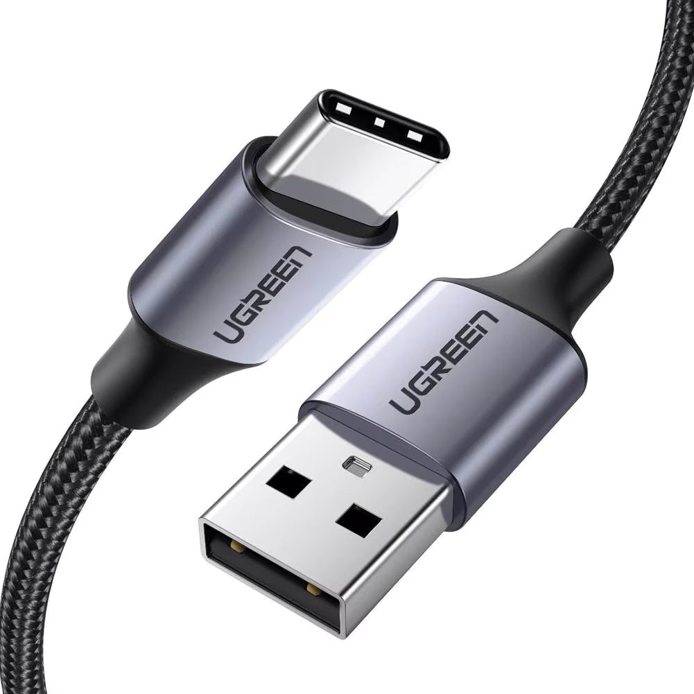 Data- og opladningskabel USB-A - USB-C UGREEN US288, 18W, 0,25m, Sort