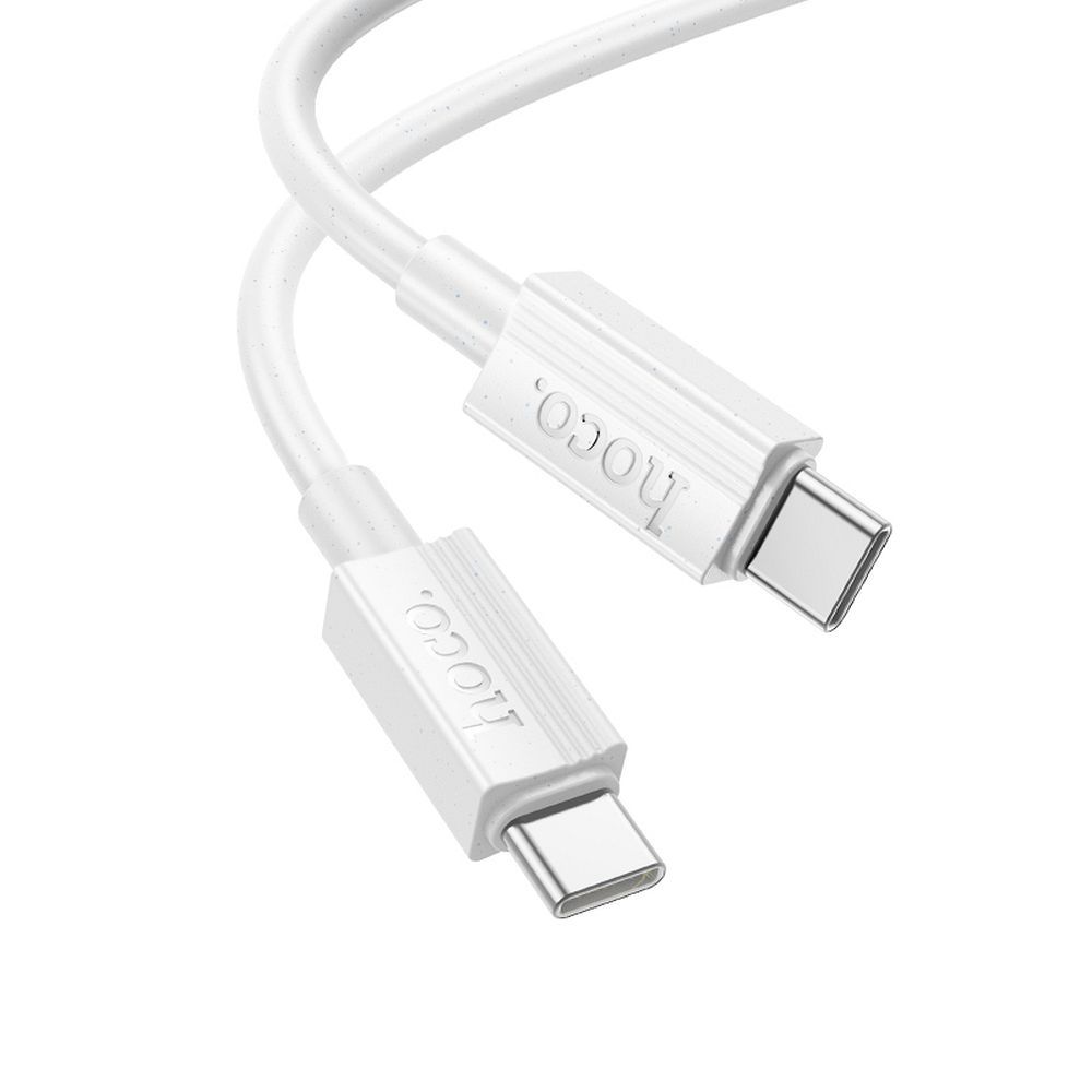 USB-C data- og opladningskabel - USB-C HOCO X107, 60W, 1m, Hvid