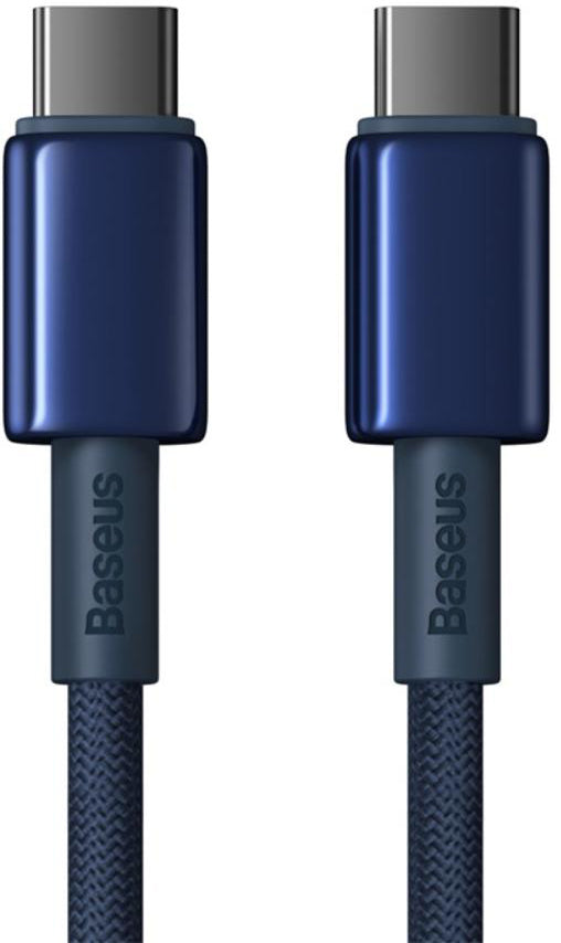USB-C - USB-C Baseus Tungsten Gold data- og opladningskabel, 100W, 1m, Marineblå P10319800321-03