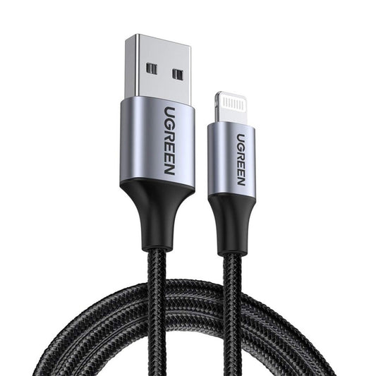 Data- og opladningskabel USB-A - Lightning UGREEN US199, 18W, 1m, Grå
