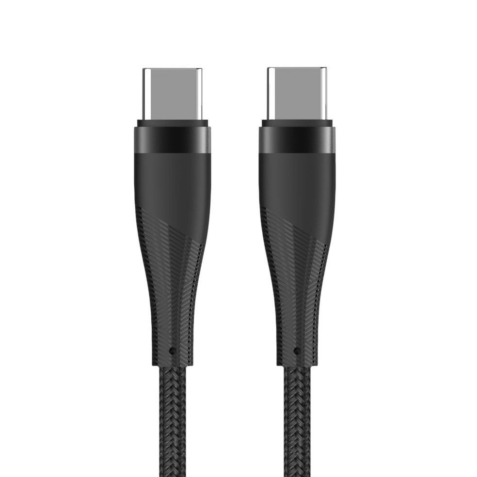 Data- og opladningskabel USB-C - USB-C MaXlife MXUC-08, 60W, 1m, Sort