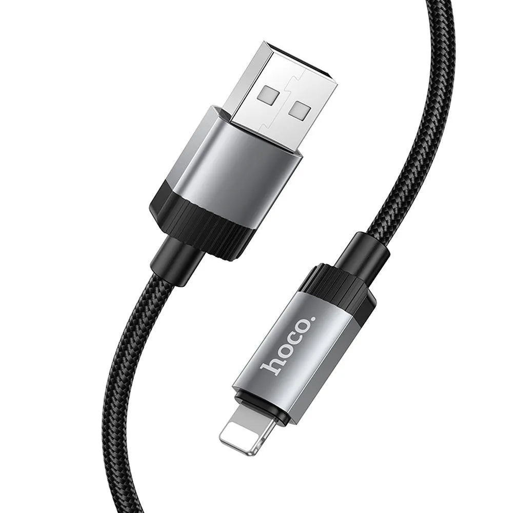 Data- og opladningskabel USB-A - Lightning HOCO X117, 18W, 1m, Sort