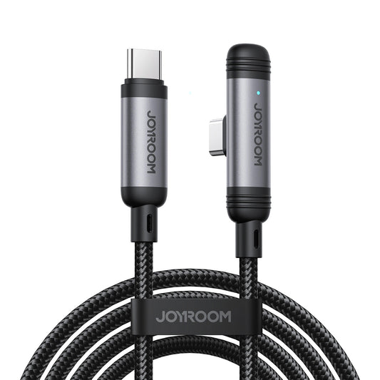 USB-C Data- og Opladningskabel - USB-C Joyroom S-A56 EnjoyX Angled, 60W, 1.2m, Sort