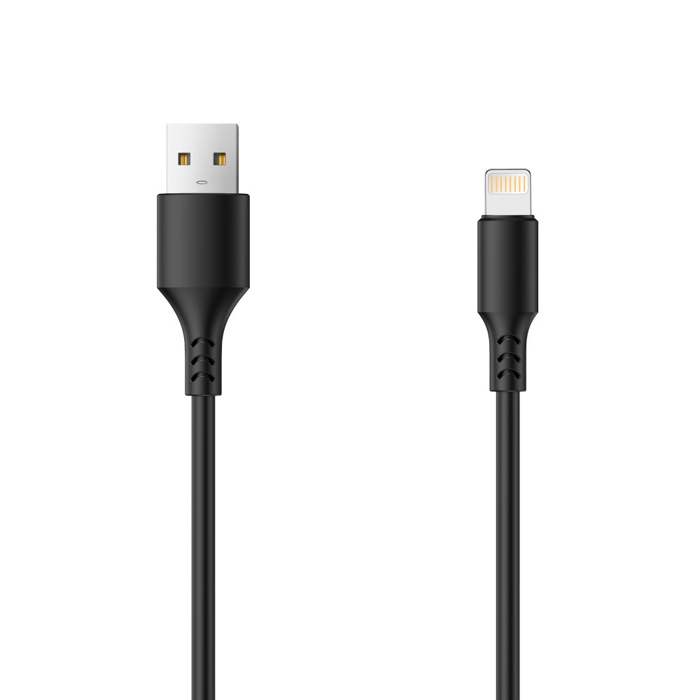 Data- og opladningskabel USB-A - Lightning Setty, 18W, 1m, Sort
