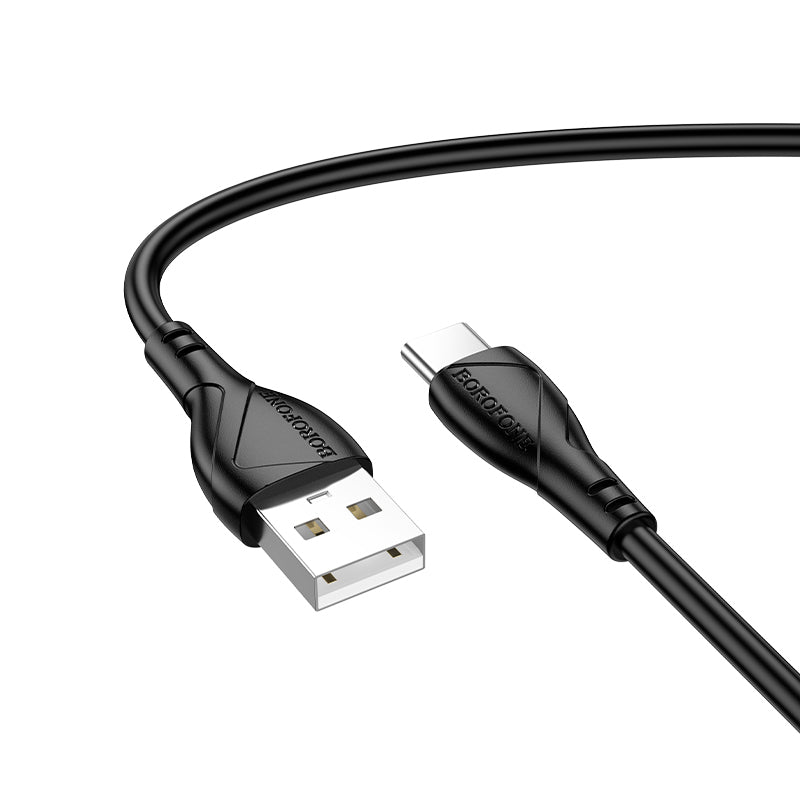 Data- og opladningskabel USB-A - USB-C Borofone BX121 Energy, 18W, 1m, Sort