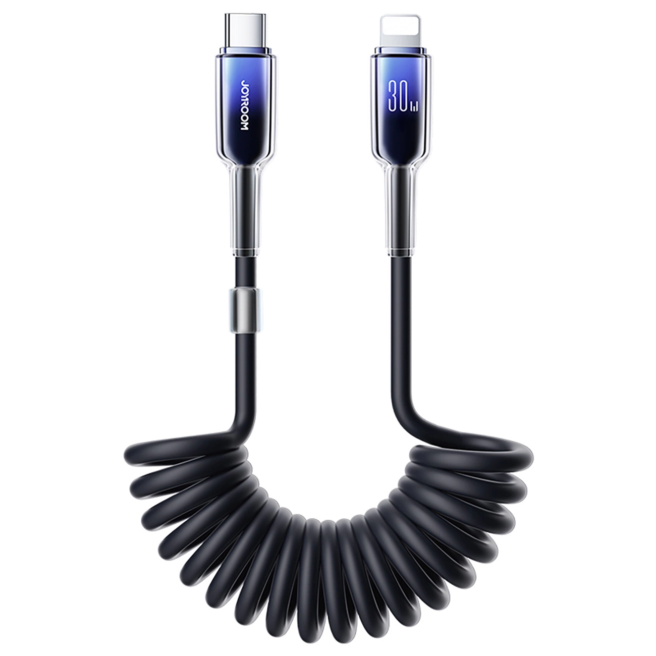 Data- og opladningskabel USB-C - Lightning Joyroom S-A43 Crystal, 30W, 1,5 m, Sort
