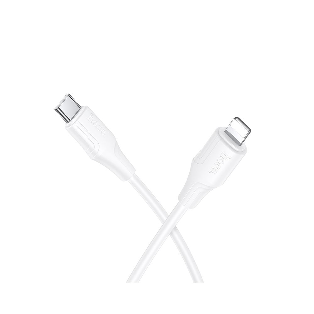 Data- og opladningskabel USB-C - Lightning HOCO X124, 27W, 1m, Hvid