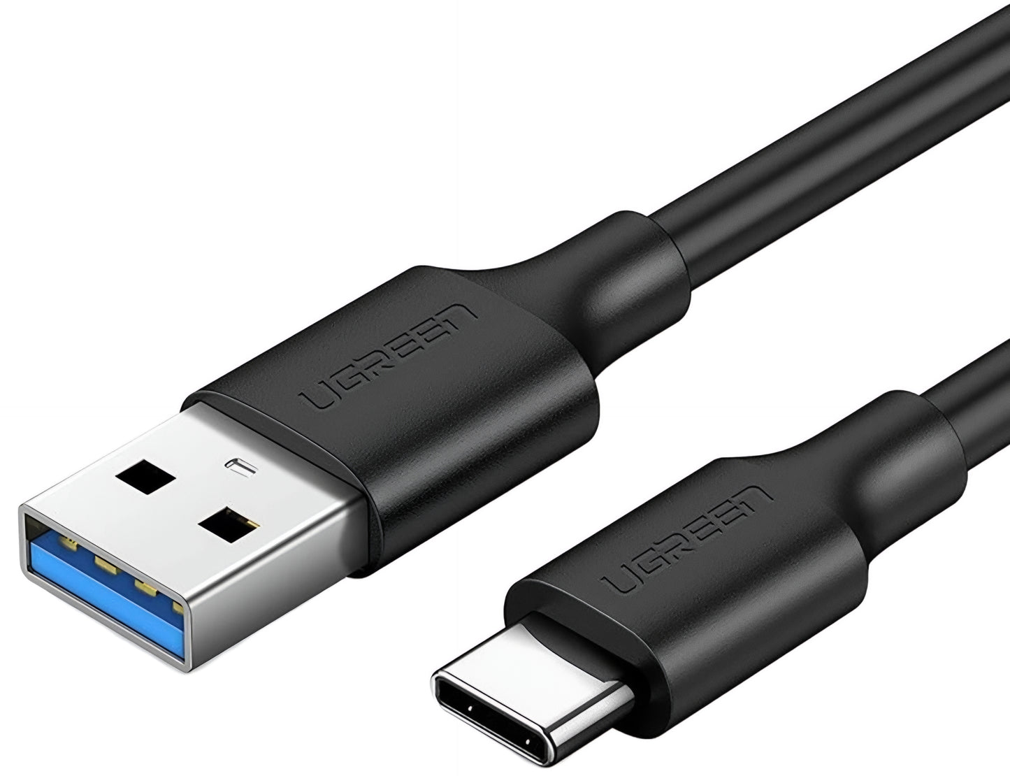USB-A - USB-C UGREEN US184 data- og opladningskabel, 18W, 0.5m, Sort