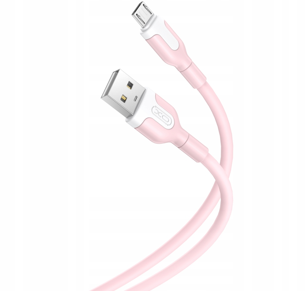 Data- og opladningskabel USB-A - microUSB XO Design NB212, 18W, 1m, Pink