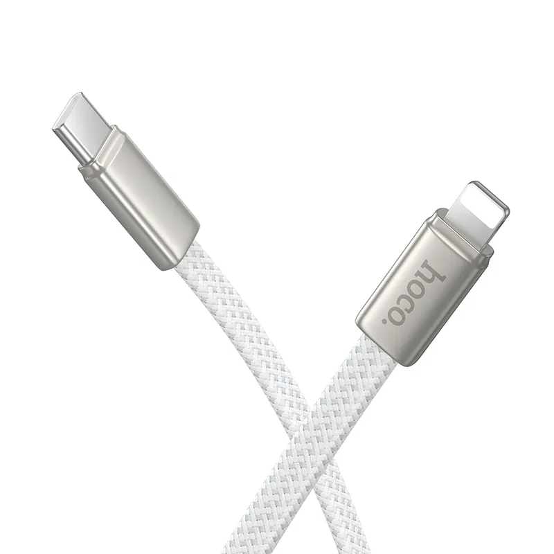 Data- og opladningskabel USB-C - Lightning HOCO X125, 30W, 1m, Hvid