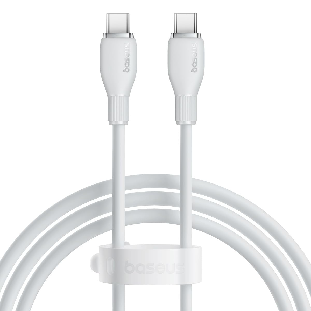 Data- og opladningskabel USB-C - USB-C Baseus Pudding, 100W, 1.2m, Hvid P10355702221-00