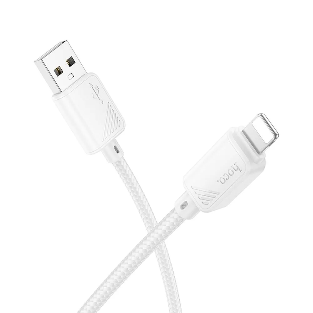USB-A til Lightning data- og opladningskabel HOCO X113, 18W, 1m, hvid