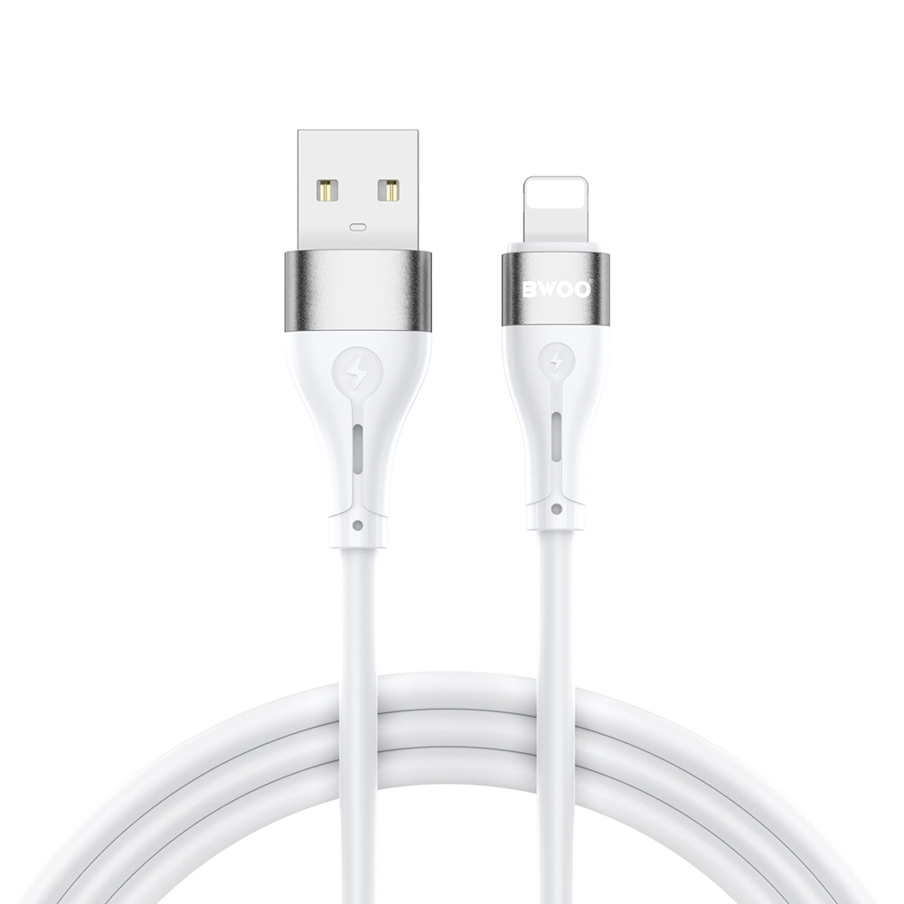 USB-A til Lightning data- og opladningskabel BWOO X280L, 15W, 1m, hvid