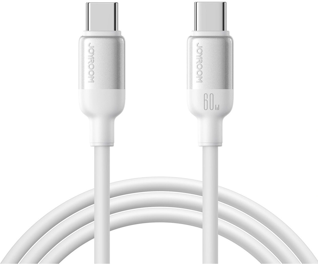 USB-C Data- og Opladningskabel - USB-C Joyroom S-A62 Lively, 60W, 1,2m, Hvid