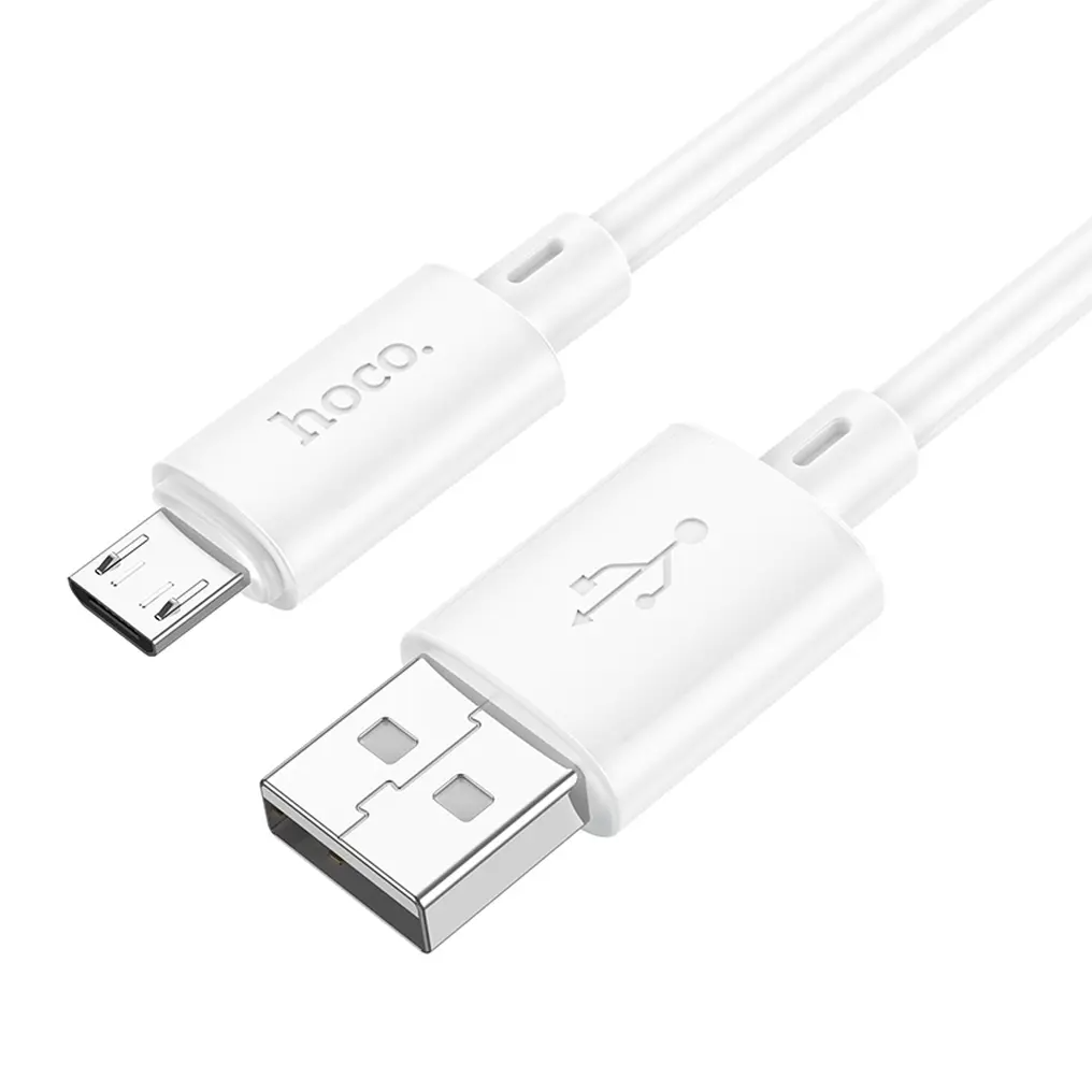 USB-A til microUSB data- og opladningskabel HOCO X88, 18W, 2m, hvid