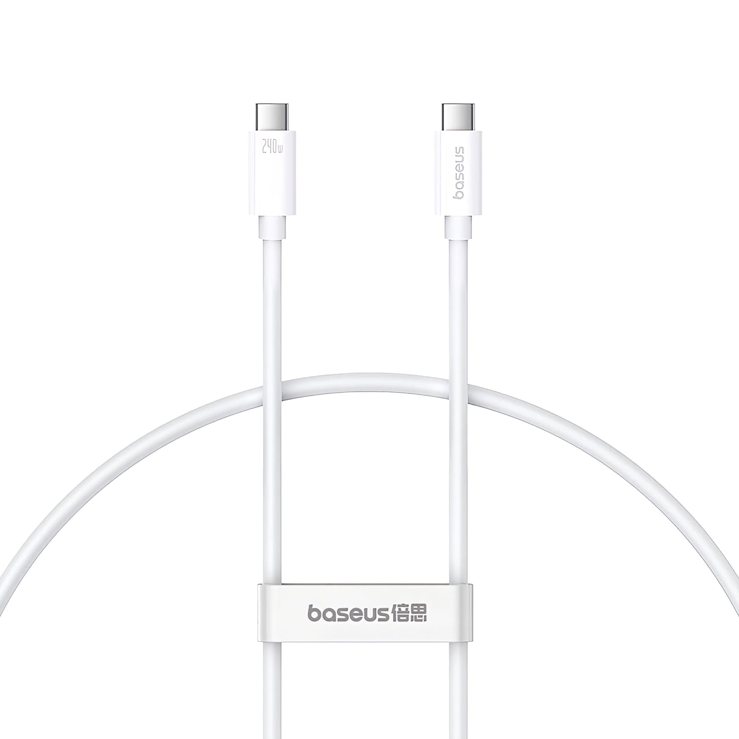 USB-C data- og opladningskabel - USB-C Baseus Superior Series 2, 240W, 1m, hvid P10365200211-02
