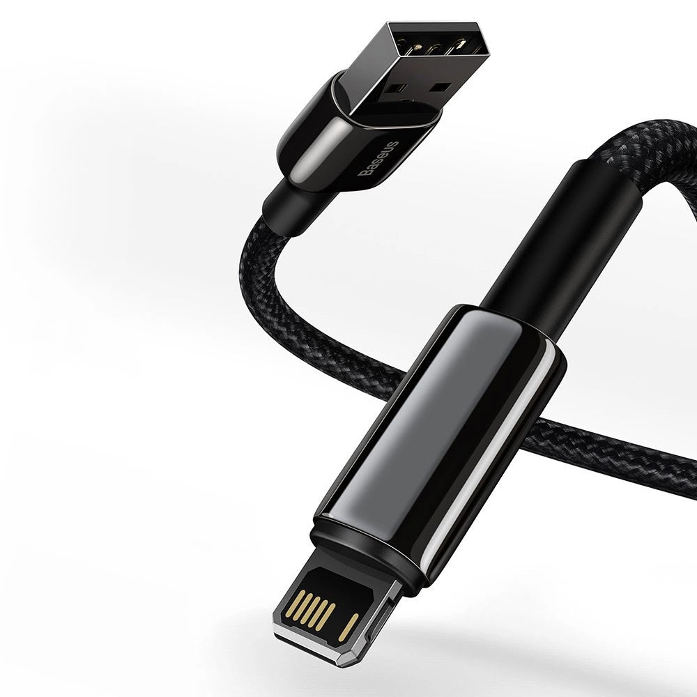 Data- og opladningskabel USB-A - Lightning Baseus Tungsten Gold, 20W, 1m, sort CALWJ-01