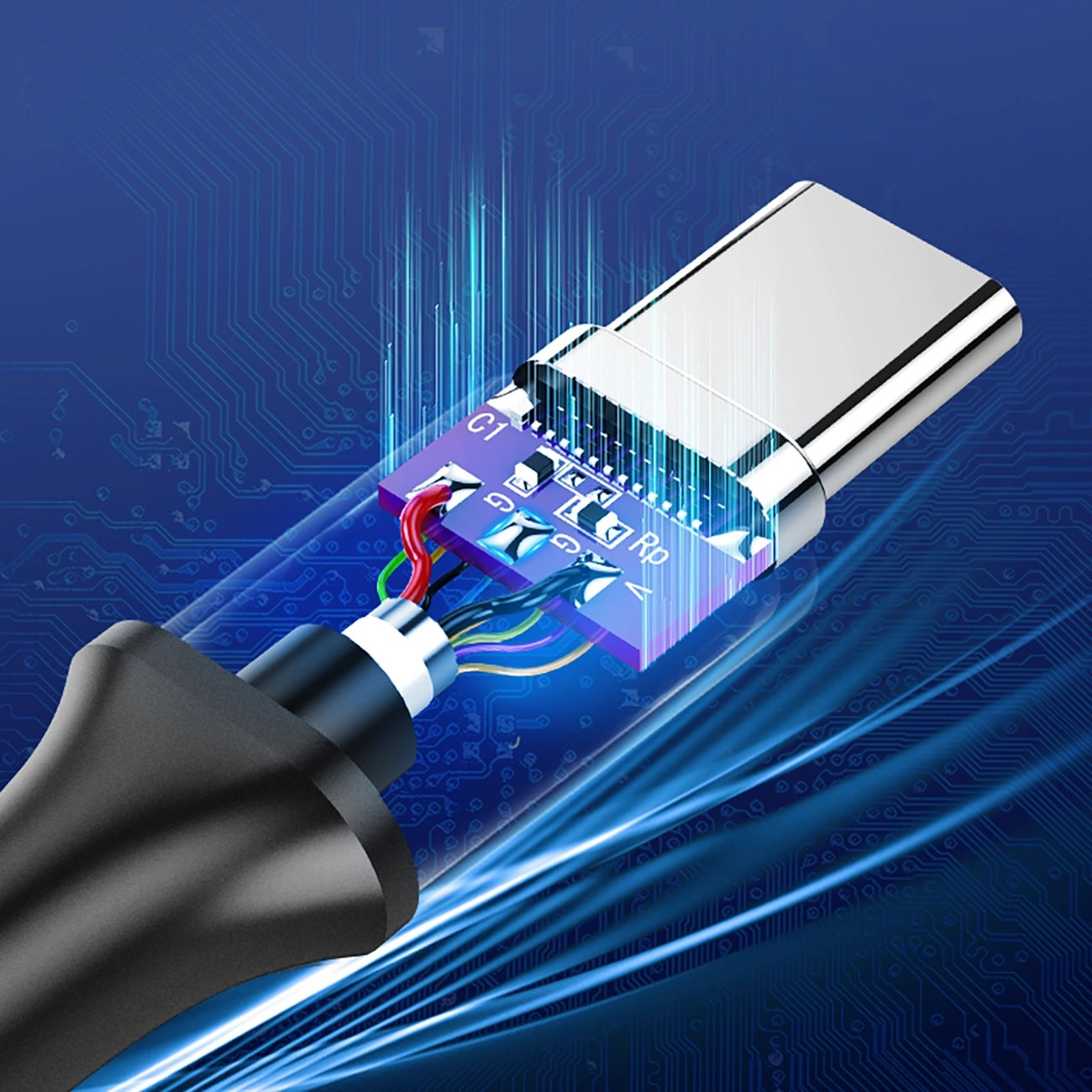 USB-A - USB-C UGREEN US184 data- og opladningskabel, 18W, 0.5m, Sort