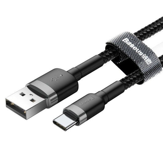 Data- og opladningskabel USB-A - USB-C Baseus Cafule, 18W, 2m, grå CATKLF-CG1