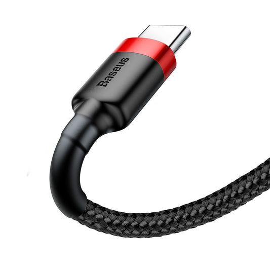 Data- og opladningskabel USB-A - USB-C Baseus Cafule, 60W, 1m, rød CATKLF-B91
