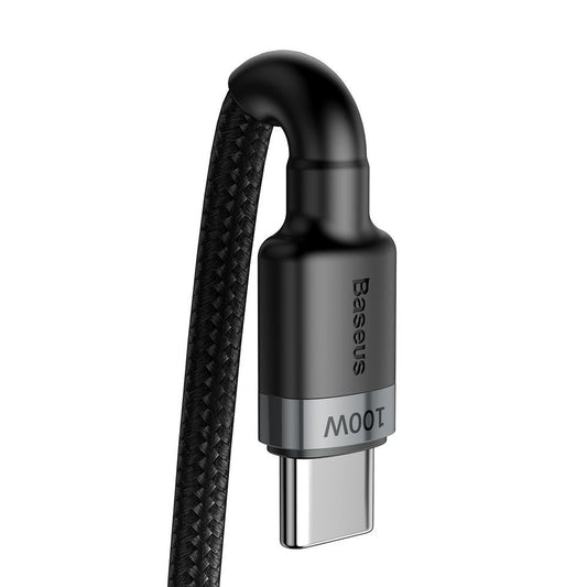USB-C data- og opladningskabel - USB-C Baseus Cafule, 100W, 2m, grå CATKLF-ALG1