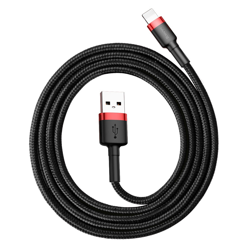 Data- og opladningskabel USB-A - Lightning Baseus Cafule, 18W, 1m, sort CALKLF-B19