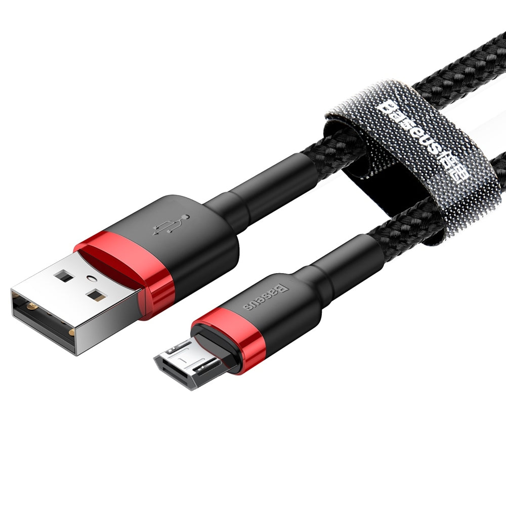 USB-A til microUSB data- og opladningskabel Baseus Cafule, 18W, 1m, Rød CAMKLF-B91