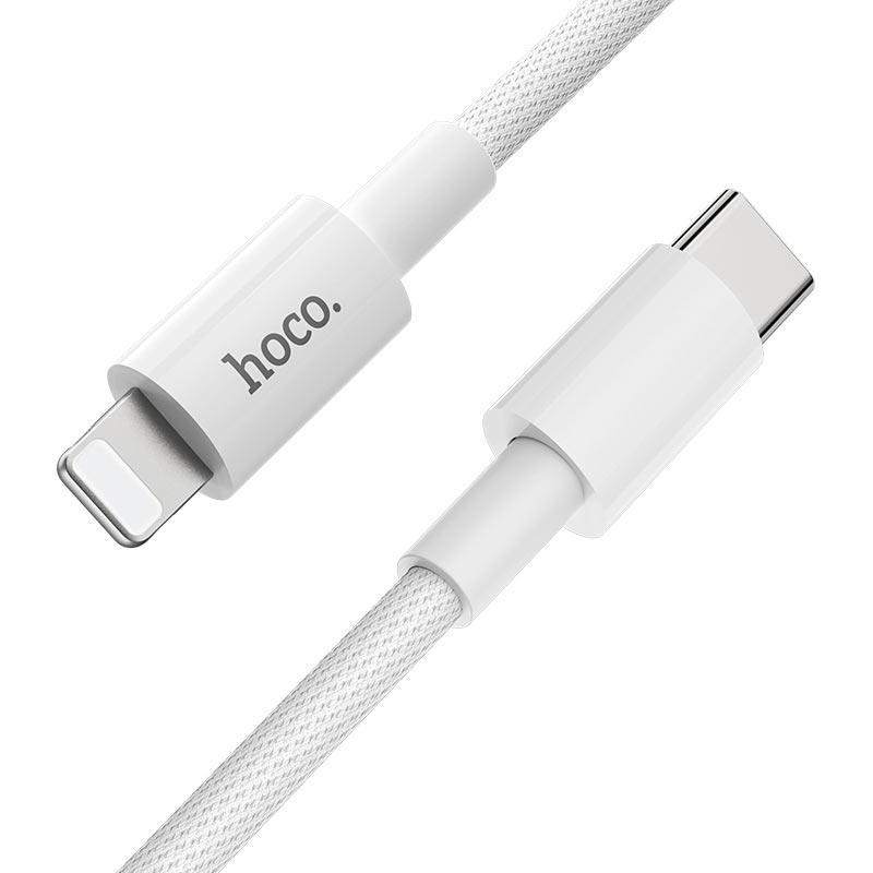 Data- og opladningskabel USB-C - Lightning HOCO X56, 20W, 1m, Hvid