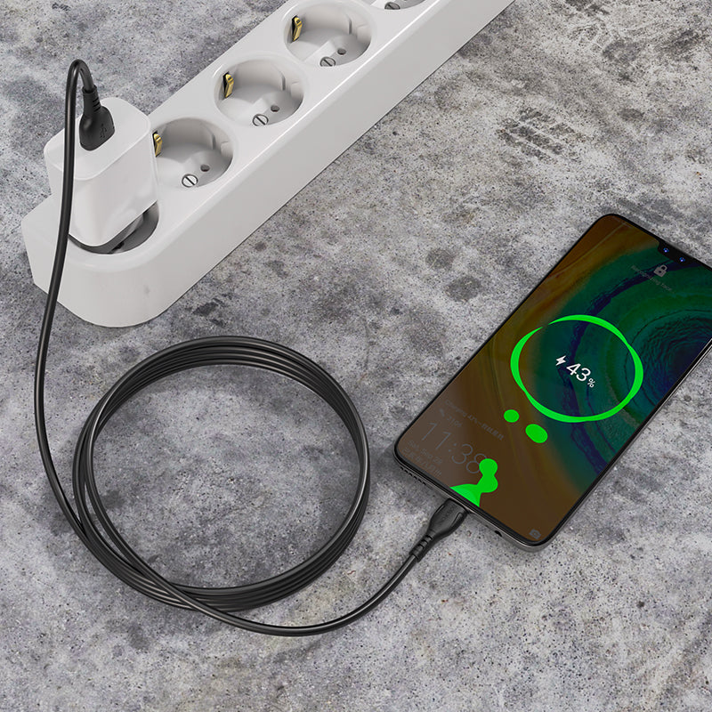 Data- og opladningskabel USB-A - USB-C Borofone BX51 Triumph, 20W, 1m, Sort
