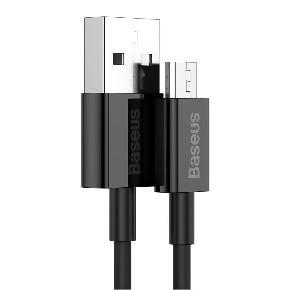 Baseus Superior Series USB-A til microUSB data- og opladningskabel, 18W, 2m, sort CAMYS-A01