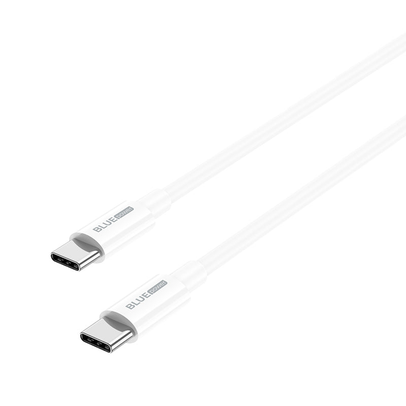 USB-C Data- og Opladningskabel - USB-C BLUE Power BBX44, 100W, 1m, Hvid