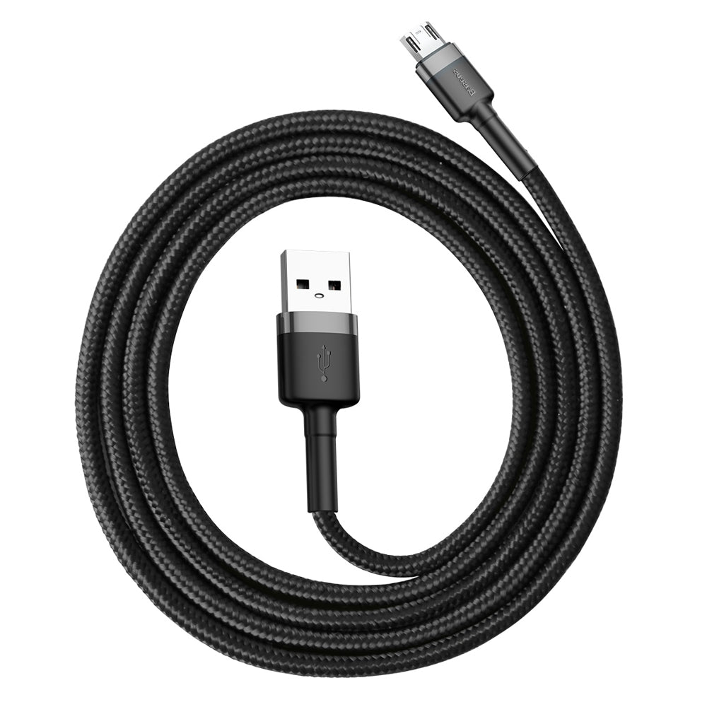Data- og opladningskabel USB-A - microUSB Baseus Cafule, 18W, 1m, grå CAMKLF-BG1