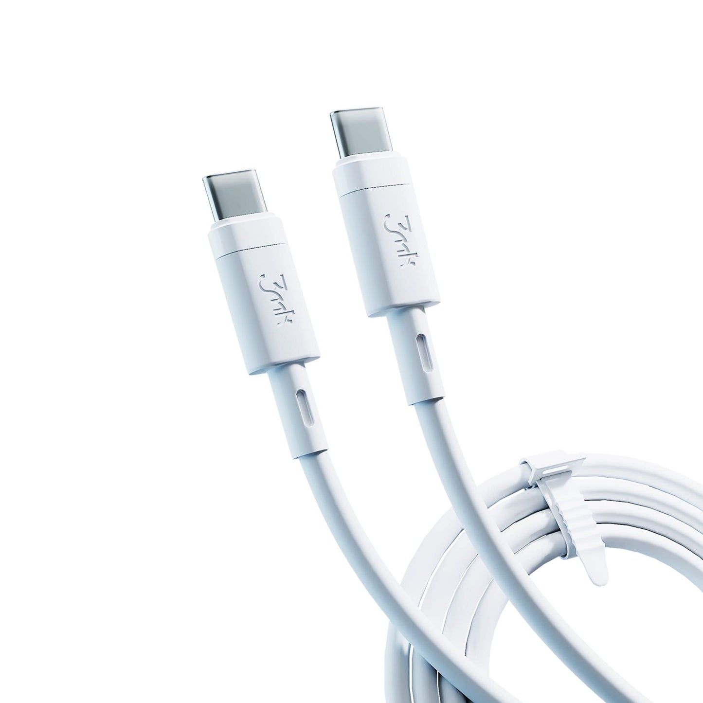 USB-C Data- og Opladningskabel - USB-C 3MK Hyper Silicone, 60W, 1m, Hvid