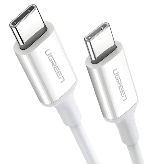 USB-C data- og opladerkabel - USB-C UGREEN US264, 60W, 1m, hvid
